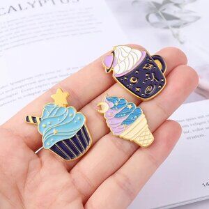 Celestial Galactic Sweets & Treats Alloy Pin 5-Piece Set - Brand New in Gift Box